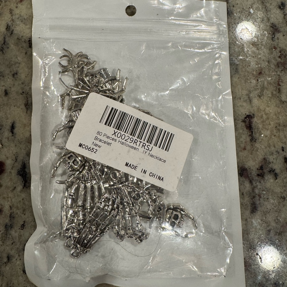 Silver Charms Set for Halloween 14 pieces